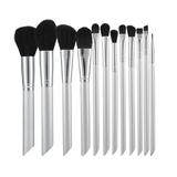 Set 12 Pensule Gri pentru Machiaj - Mimo Makeup Brush Grey, 12 buc