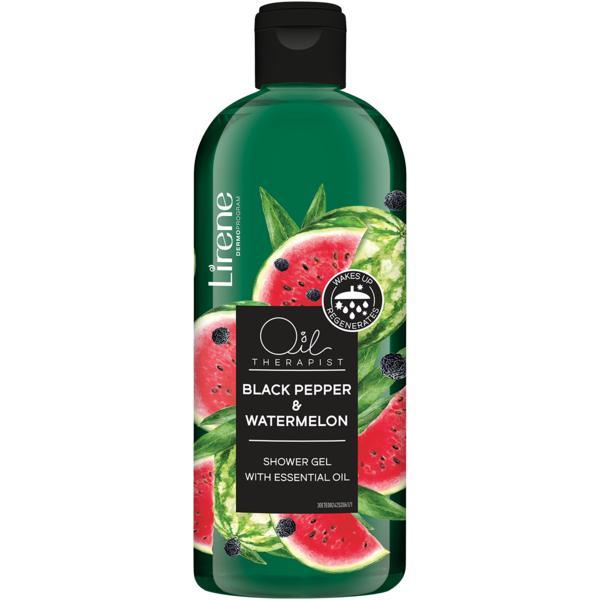 Gel de dus Oil Therapist cu ulei esential de piper negru si pepene verde, 400ml