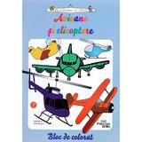 Avioane si elicoptere - Bloc de colorat, editura Prestige