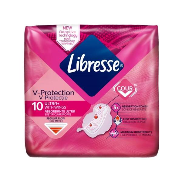 Absorbante cu Aripioare - Libresse Ultra+ Normal with Wings, 10 buc