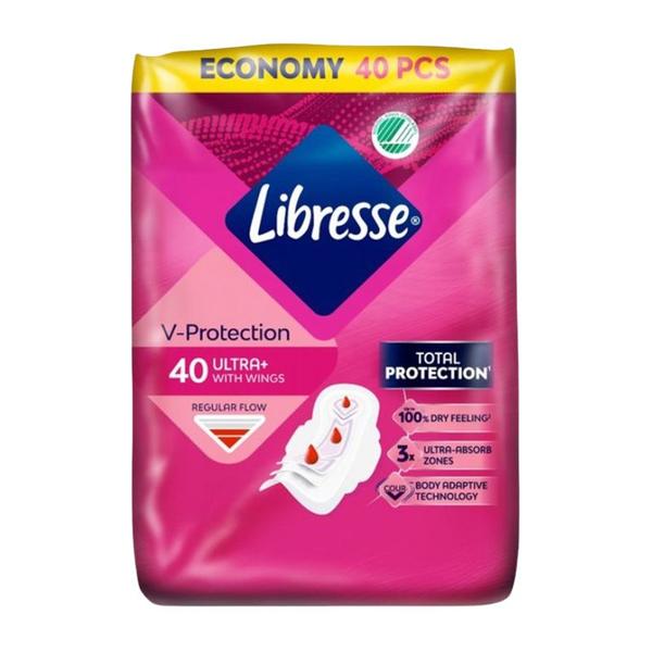 Absorbante cu Aripioare - Libresse Ultra + Normal with Wings, 40 buc