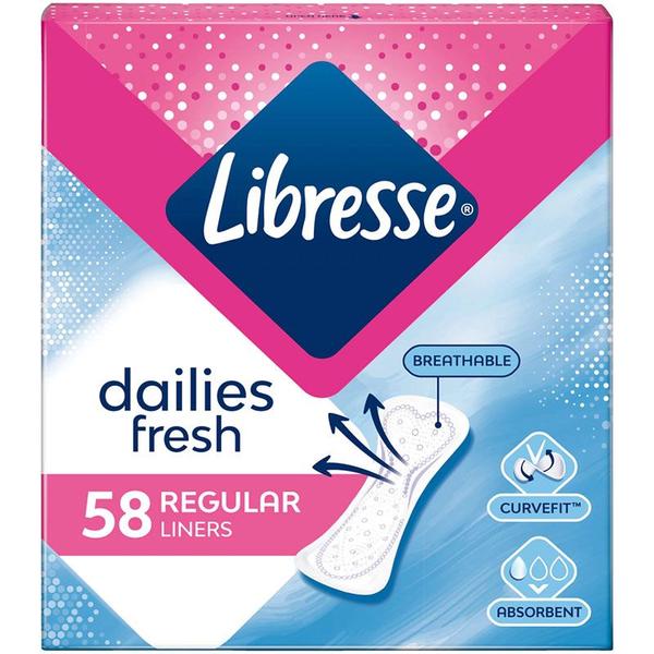 Absorbante Zilnice - Libresse Dailies Fresh Regular, 58 buc