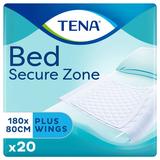 Aleze Absorbante cu Aripioare - Tena Bed Secure Zone Plus Wings 180 x 80 cm, 20 buc