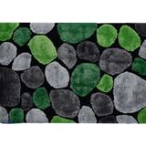 Covor textil verde gri negru Pebble 80x150 cm