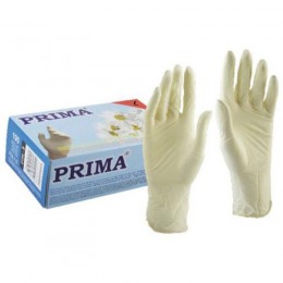 Manusi Latex Pudrate Marimea L - Prima Latex Examination Gloves Light Powdered L