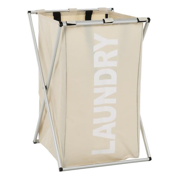 Cos de rufe din panza bej LAUNDRY 40x37x58 cm