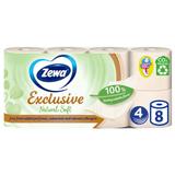 Hartie Igienica Naturala Fina 4 straturi - Zewa Exclusive Natural Soft, 8 role