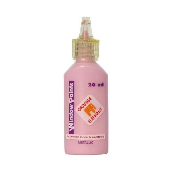 Vopsea pentru vitralii metalizata Orange Elephant, light pink, 20ml