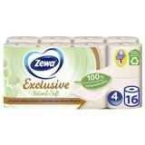 Hartie Igienica Naturala Fina 4 straturi - Zewa Exclusive Natural Soft, 16 role