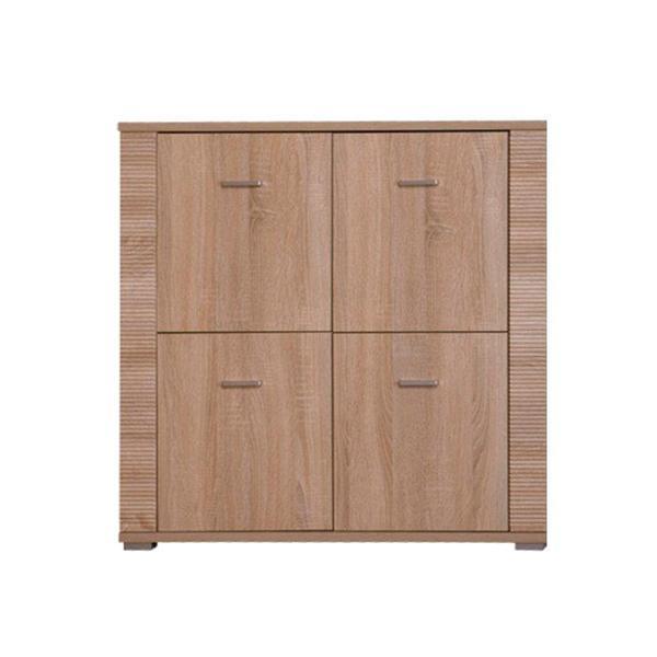 Comoda, 4 usi, mdf stejar sonoma, Grand, 93x96x39 cm.