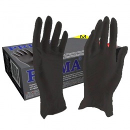Manusi Nitril Negre Marimea M - Prima Nitril Examination Black Gloves Powder Free M