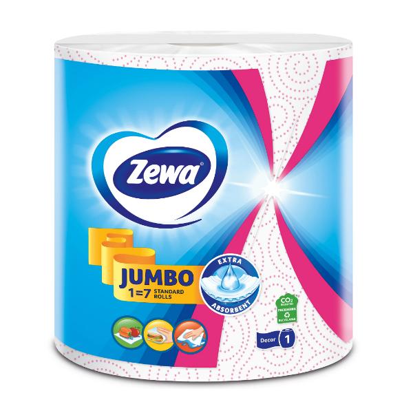 Prosoape de Hartie de Bucatarie 2 straturi - Zewa Jumbo Decor, 1 rola