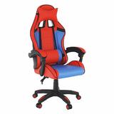 Scaun gaming, albastru rosu, Spidex, 64x60x122-132 cm