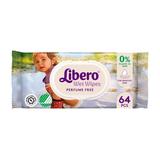 Servetele Umede Fara Parfum - Libero Wet Wipes Parfume Free, 64 buc