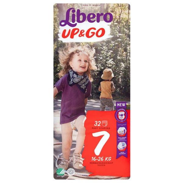 Scutece Tip Chilot pentru Bebelusi - Libero Up&Go, marime 7 (16-26 kg), 32 buc