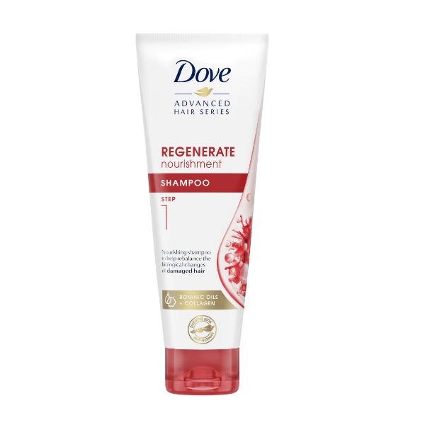 Sampon Regenerant cu Uleiuri Botanice si Colagen pentru Par Deteriorat - Dove Advanced Hair Series regenerate Nourishment Shampoo Damaged Hair Botanic Oils and Collagen, 250 ml
