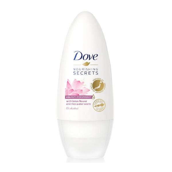Deodorant Roll-on Antiperspirant Floare de Lotus si Apa de Orez - Dove Nourishing Secrets Lotus Flower &amp; Rice Water Scent, 50 ml