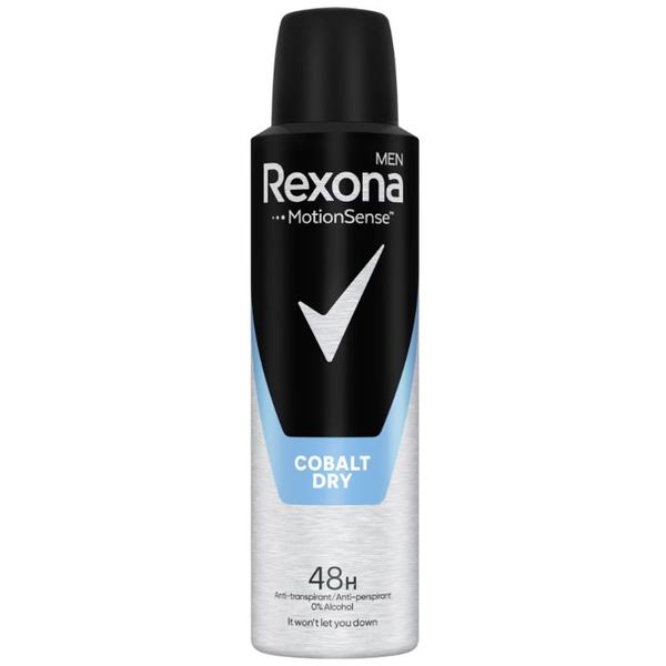 Deodorant Antiperspirant Spray pentru Barbati Cobalt - Rexona Men MotionSense Cobalt Dry 48h, 150 ml