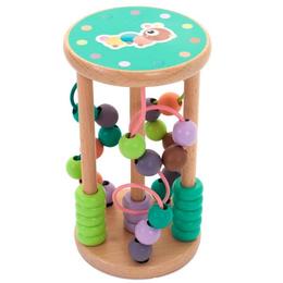 Labirint dexteritate cu spirale şi mărgele din lemn bebeluşi - Eurekakids