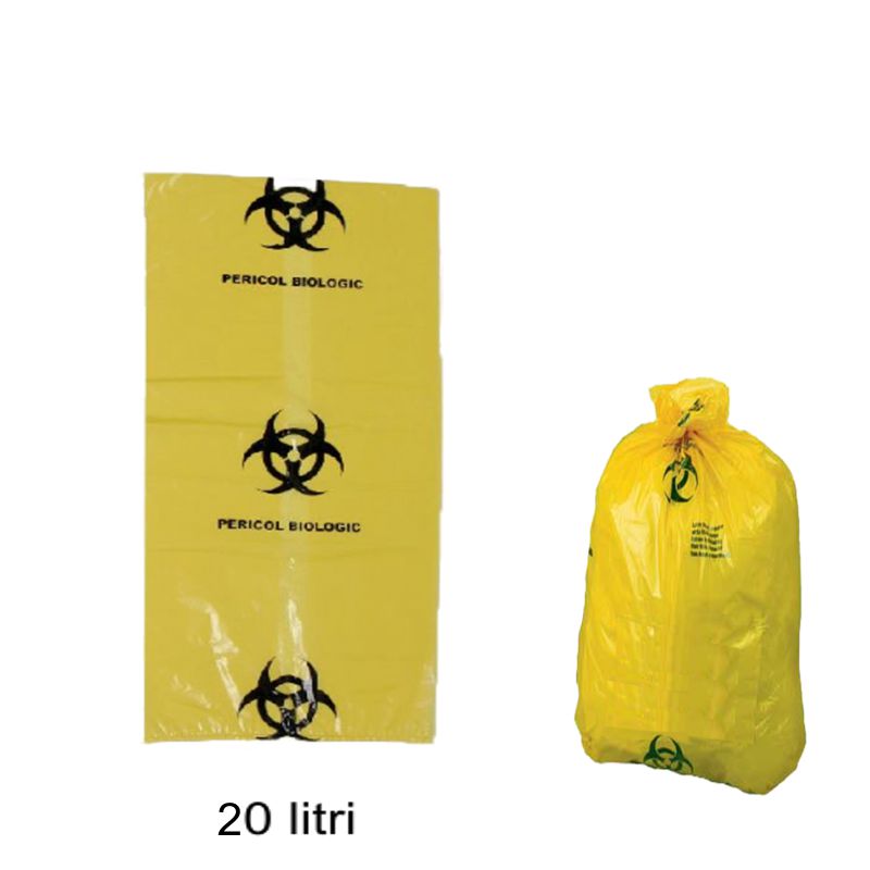 Sac Deseuri Infectioase - Prima Yellow Bag 20 litri