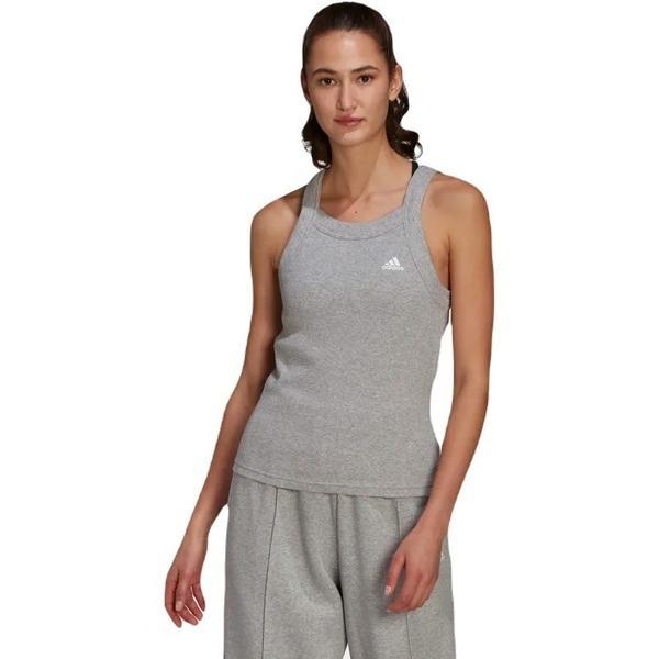 Maiou femei adidas Esssentials Yoga Rib HA6613, L, Gri