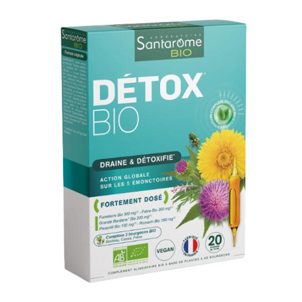 Supliment pentru Detoxifiere - Santarome Bio Detox Bio, 20 fiole