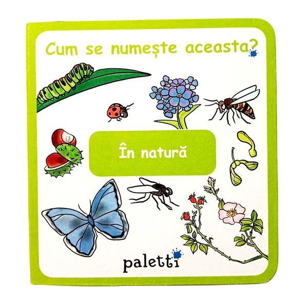 Carte educativa pentru copii, cu tema „Cum se numește aceasta? În natură„, Paletti, 22 pagini, + 3 ani