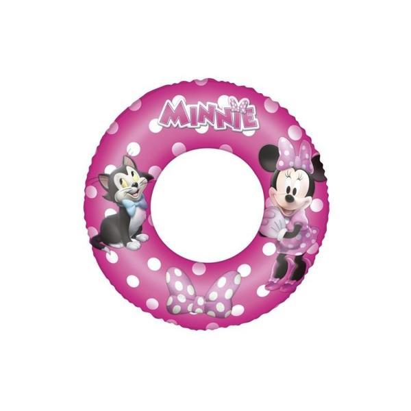 Colac gonflabil, Minnie Mouse roz pentru inot, fetite 3-6 ani, Bestway 91040, 56 cm