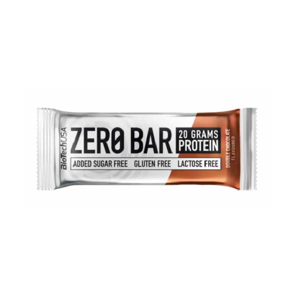 Baton Proteic cu Gust de Ciocolata - BiotechUSA Zero Bar Double Chocolate Flavoured, 50g