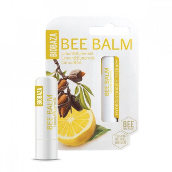 Balsam de buze natural cu lamaie si proteina din lapte, Biobaza, 4.5 g