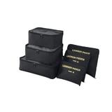 Organizator de bagaje - set de 6 gentute, Aexya, Negru