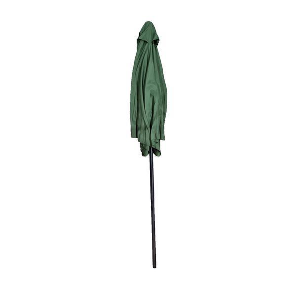 Umbrela de gradina cu manivela si inclinare, stalp aluminiu, 270 cm, Verde inchis