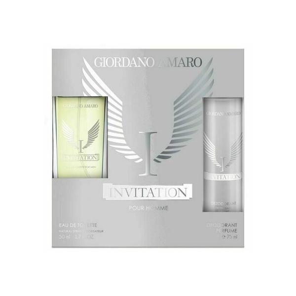 Set cadou Giordano Amaro, Invitation, barbati (apa de toaleta 50ml + deodorant 75ml)