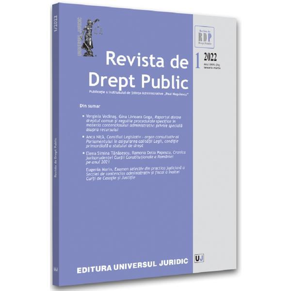 Revista de drept public Nr.1/2022, editura Universul Juridic