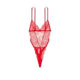 Costum Sexy, Victoria's Secret, Unlined Corded Lace Teddy, Red, Marime L