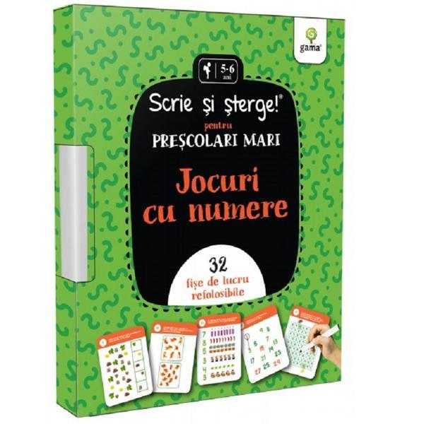 Scrie si sterge! Jocuri cu numere, editura Gama