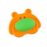 Buton pentru mobila copii Joy Ursulet, finisaj portocaliu cu nasuc verde CB, 30 mm
