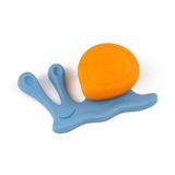 Buton pentru mobila copii Joy Melc, finisaj bleu cu casuta portocalie CB, 30 mm