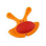 Buton pentru mobila copii Joy Iepuras, finisaj portocaliu cu nasuc rosu CB, 30 mm