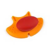 Buton pentru mobila copii Joy Pisica, finisaj portocaliu cu nasuc rosu CB, 30 mm