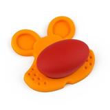 Buton pentru mobila copii Joy Tigru, finisaj portocaliu cu nasuc rosu CB, 30 mm