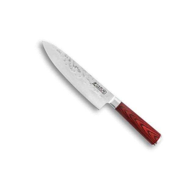 Cutit Chef knife lama otel X50 20 cm model japonez, maner pakkawood, lemn laminat