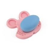 Buton pentru mobila copii Joy Tigru, finisaj roz cu nasuc bleu CB, 30 mm