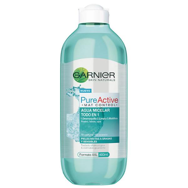 Apa Micelara pentru Tenul Gras - Garnier Skin Naturals PureActive Mat Control Agua Micelar, 400 ml