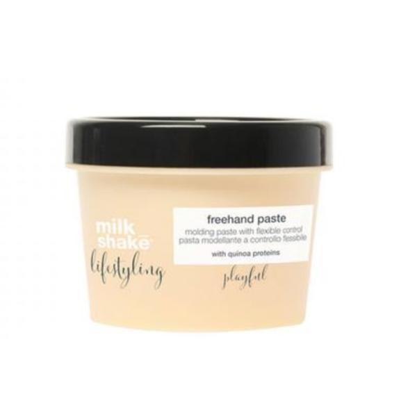 Crema modelatoare cu fixare medie Milk Shake Lifestyling, Freehand Paste, Playful, 100ml