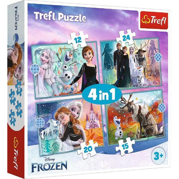 Puzzle trefl 4 in 1 frozen 2 - Uimitoarea Kume Disney