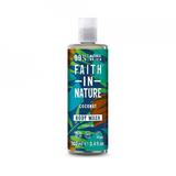 Gel de dus natural, hidratant, cu cocos, travel size, Faith in Nature, 100 ml