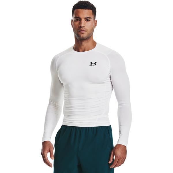 Bluza barbati Under Armour Heatgear Long Sleeve 1361524-100, S, Alb