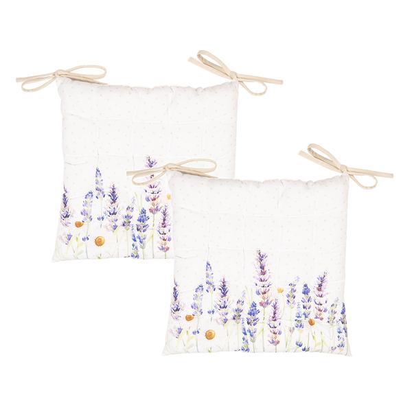 Set 2 perne scaun din bumbac model Lavanda 40x40x4 cm