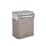 Cos rufe din rattan gri Elegantly 43x30x53 cm